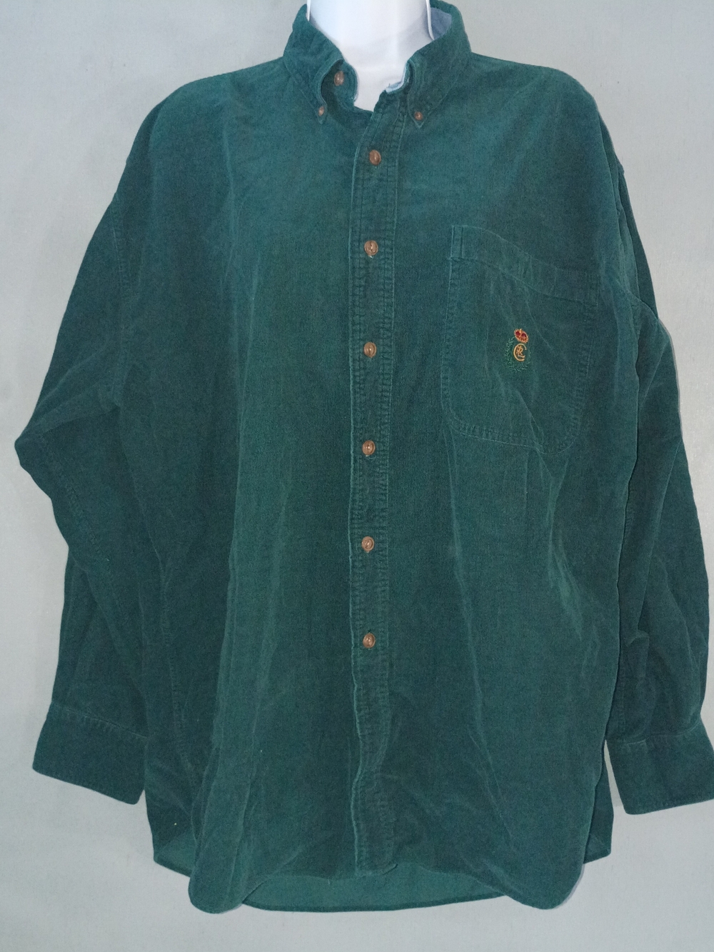 Ralph Lauren Dark Green Corduroy Button-Down Shirt